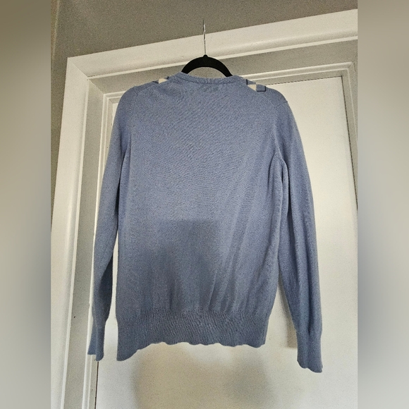 Vintage Lyle & Scott Cashmere Sweater - Blue Argyle - Size 40 - Picture 2 of 6